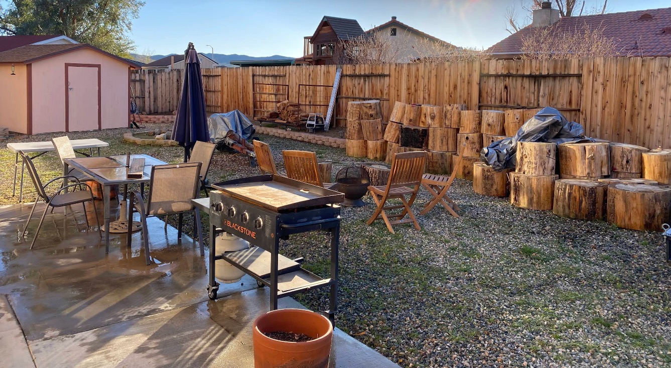 Backyard cleanup and yard maintenance by WeMow760 in Ridgecrest